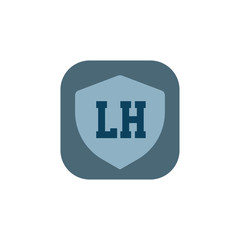 Initial Letter Logo LH Template Vector Design