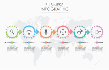 Business data visualization. timeline infographic icons designed for abstract background template milestone element modern diagram process technology digital marketing data presentation chart Vector