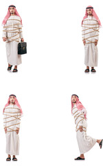 Arab man tied up with rope