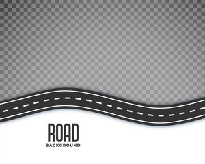 curved road background with white marking