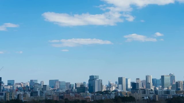 東京風景・タイムラプス・2019・都心の高層ビル群