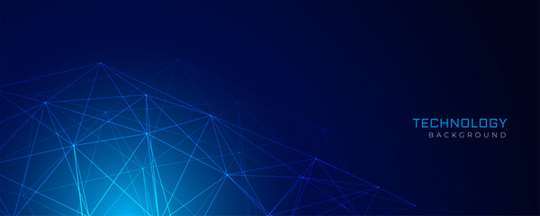 abstract blue network wire mesh technology background