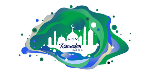 Vector illustration Ramadan islamic greeting card and banner