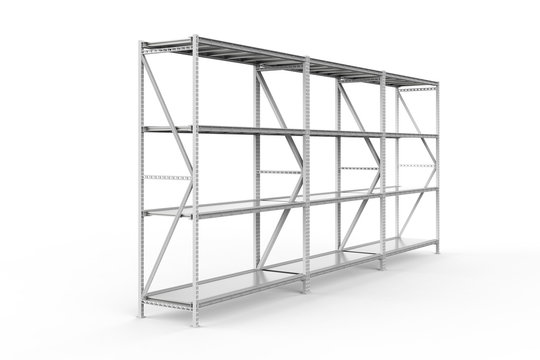 Empty warehouse rack