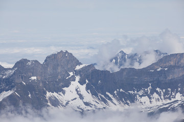 Fototapeta na wymiar Titlis is a famous travel mountain of the Uri Alps, Switzerland