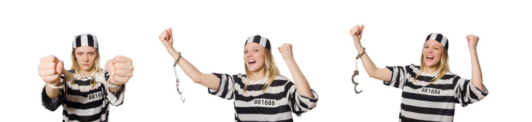 Funny prison inmate in concept
