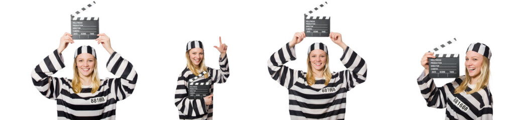 Inmate with the movie clapper