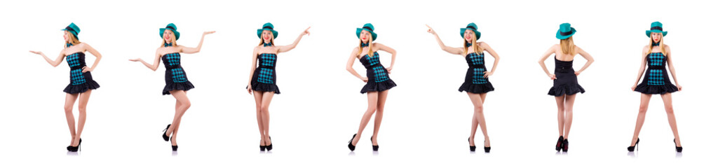 Tall model in saint patrick concept