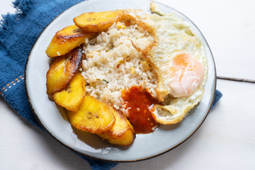 Rice cuban style with egg