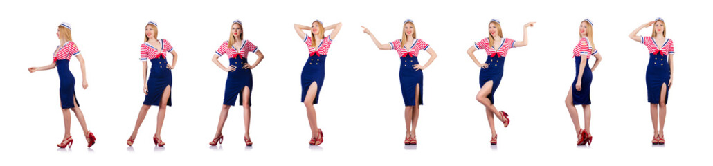 Woman in sailor costume  - marine concept