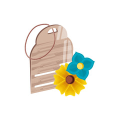 tag commercial with flowers