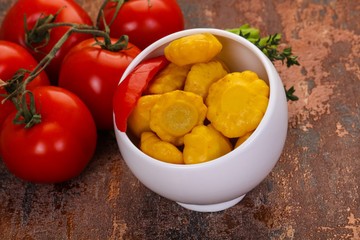 Tasty marinated patisson