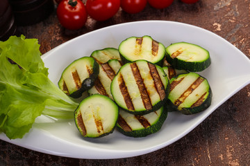 Vegan cuisine - grilled zucchini
