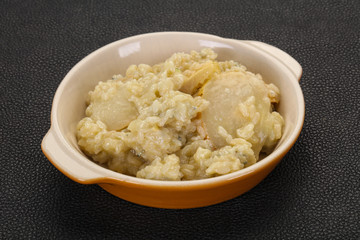 Risotto with pear and gorgonzola