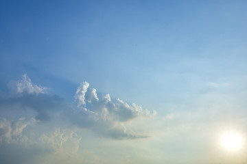 Naklejka na ściany i meble Sky background and clouds in the daytime