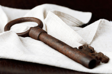 Big, old, rusty key from the granary lock. Rare thing.
