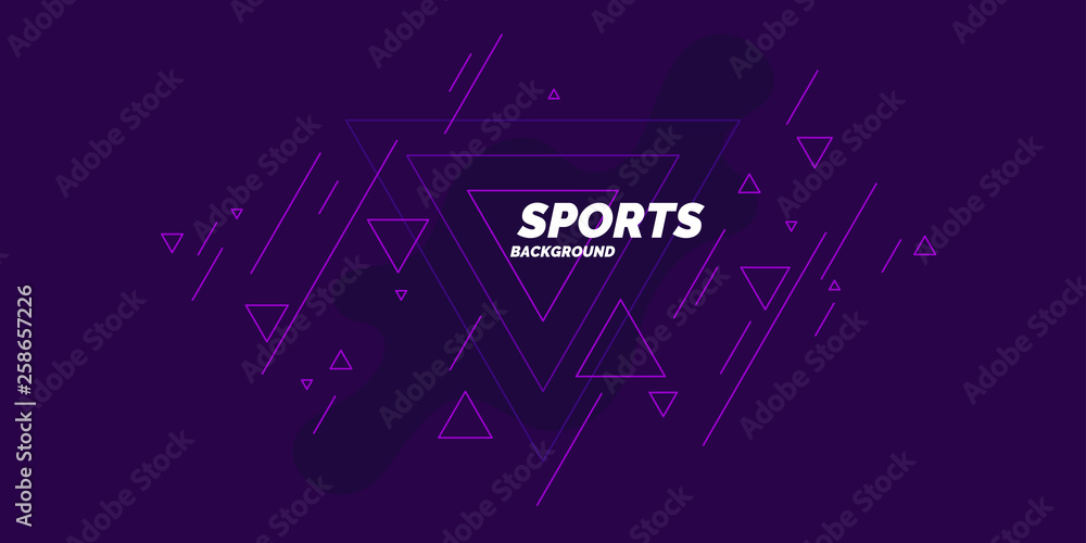 Poster sports poster. abstract blobs and geometric shapes on a background