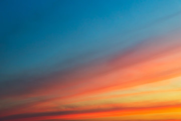 Colorful sky with colorful clouds