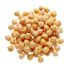 A pile of Chick Peas isolated on a white background.