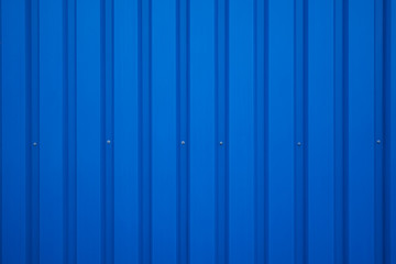 Horizontal format blue steel wall