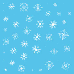pattern of snowflakes icons
