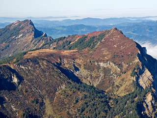 Autunmal swiss alpine landscape.