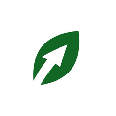 leaf and arrow. logotype