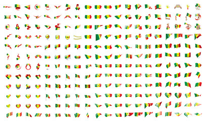 Fototapeta na wymiar very big collection of vector flags of the Senegal