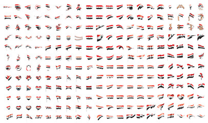 very big collection of vector flags of the Syria