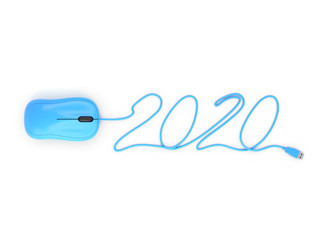 New Year 2020 Creative Design Concept - 3D Rendered Image