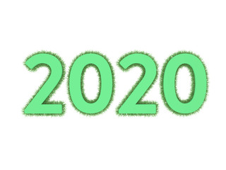 New Year 2020 Creative Design Concept - 3D Rendered Image