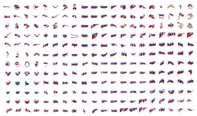 very big collection of vector flags of the Slovenia