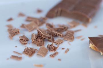 Tafelschokolade und Schokoraspel