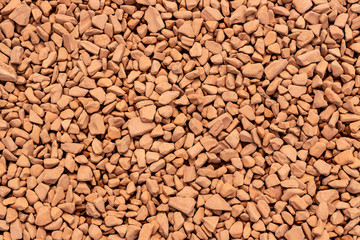 The surface of the brick pieces of various shapes