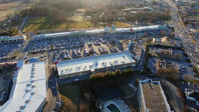 Huge outlet store from the air, Tanger Outlet in Lancaster, PA