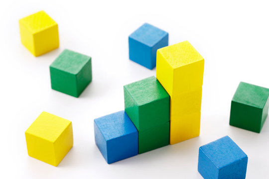 カラーブロック　成功イメージ　Color block success image
