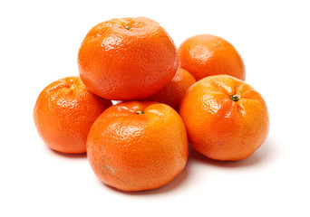 Orange fruit on the white background
