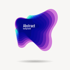 Abstract color background of plastic shape with transparent gradient. Colorful vector illustration