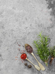 Paprika, salt and herbs