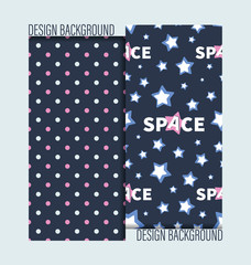 Space, stars and background in peas.Seamless design patterns for children's textiles, tableware, background images for children's themed sites, a video channel, a blog, a store, an atelier.