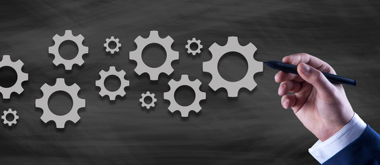 businessman and mechanism