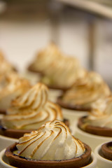  mini cake on plate for catering