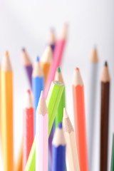 Colored pencils macro picture, shallow depth of field