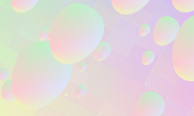 Happy Easter background. 3D composition with easter eggs. Holiday futuristic modern backdrop. Spatial composition for flyer, poster, banner.