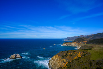 Looking at the Pacific Ocean at Big Sur