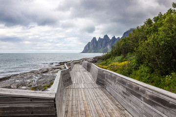 Tungeneset viewpoint on Senja island in Norway
