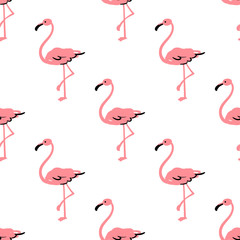Flamingo seamless pattern background.