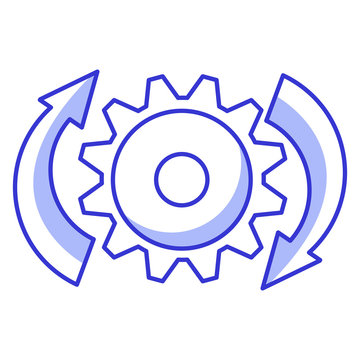 recommend clip art: Loading icon gear and shooters.Refresh operation.Flat line art vector.Download sign. 