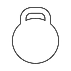 barbell sport icon. vector outline illustration on white background.