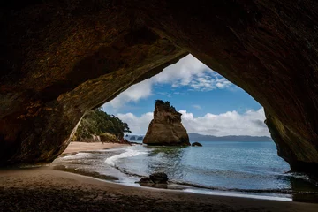 Plexiglas foto achterwand Cathedral Cove, Neuseeland  © M.Sch.